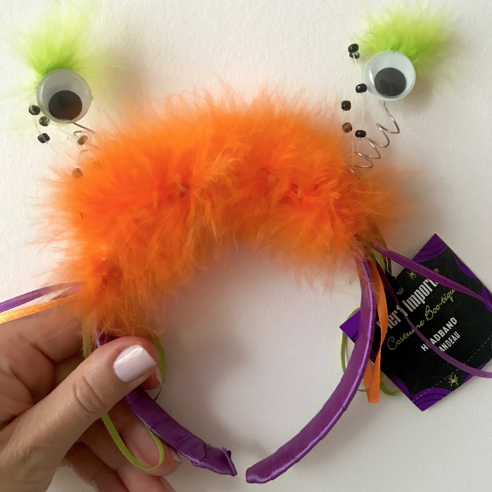 Eye Antenna Feather Headband Halloween Costume Accessory